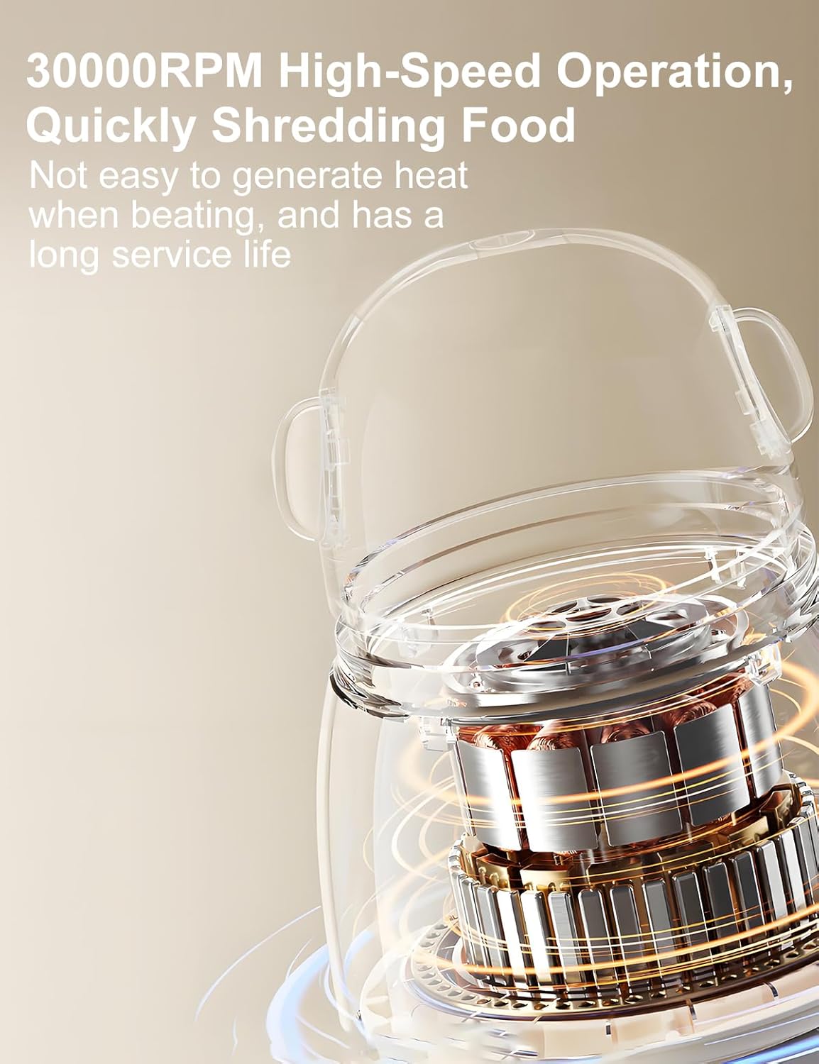 Baby Food Maker, Creamy White Baby Food Blender, 10oz Food Puree Maker, Food Processor for Foods Fruit Vegetable Meat, 8-Second Quick Soft Food Prep，BPA-Free