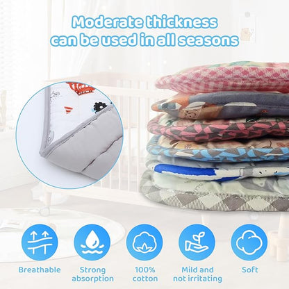 Baby Stroller Cushion,Infant Car Seat Insert-Reversible Universal Breathable and Soft Newborn Stroller Mat,100% Cotton Cover Toddler Seat Pad Liner-34x78cm,1 Pack(Car+Gray)