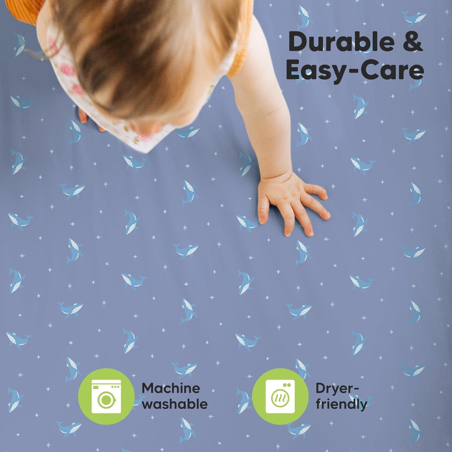 2-Pack Mini Crib Sheets Fitted - 38x26 Pack N Play Sheets for Pack and Play Mattress, Organic Cotton, Soft & Breathable Playard Bedding, Neutral Mini Toddler Bed Cover for Boys, Girls (Dragon Tale)