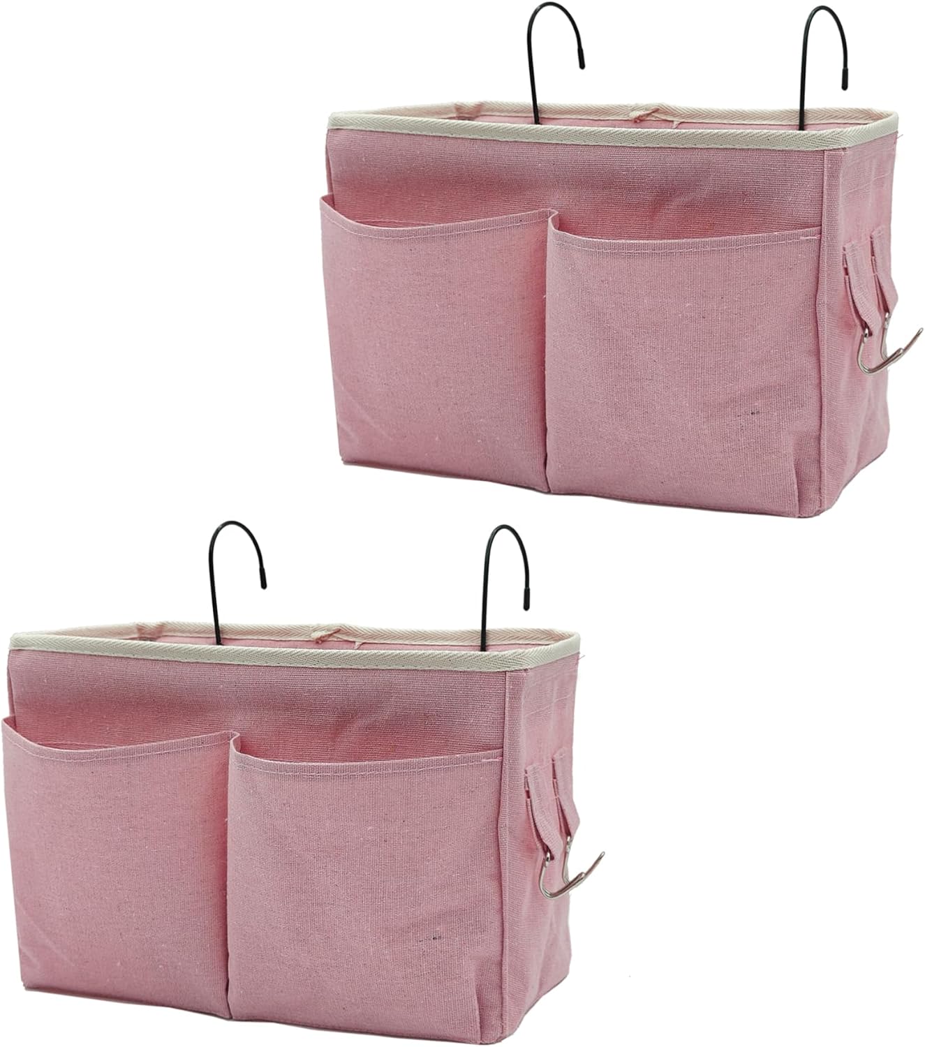 Bedside Caddy Organizer/Bedside Hanging Storage Bag Multi-Function Caddy for Bunk bed Hospital Beds Dorm Bed Rails, Holders Books Glasses Phones Magazine(White)