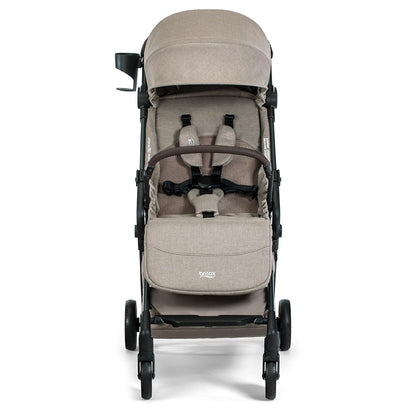 Britax Juniper Compact On-The-Go Stroller, Effortless Fastpack System with One-Hand RapidFold, Portable & Lightweight for Travel, Built-in Carry Handle, Ventilating Fabrics, Raven Black