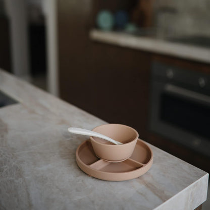 mushie Silicone Suction Plate | BPA-Free Non-Slip Design (Soft Lilac)