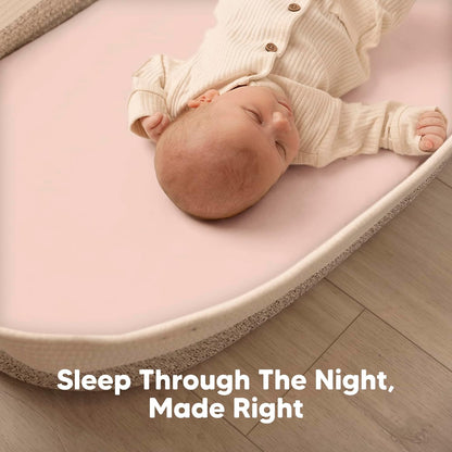 2-Pack Baby Bassinet Sheets Girl, Boy - 33x17 Viscose Derived from Bamboo Bedside Mattress Fitted Bassinet Sheets, Compatible with Halo Bassinest Swivel Sleeper, Baby Delight, Graco (Pecan)