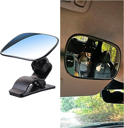 Car Rearview Baby Mirror, Universal Wide Angle Convex Mirror Clip-on Mirrors, Adjustable Convex Safety Rearview Mirrors for Viewing Rear Passengers, Suitable for Most Cars