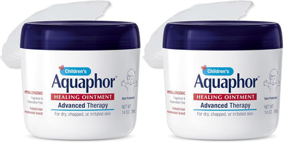 Aquaphor Children's Advanced Therapy Healing Ointment, 41% Petrolatum Skin Protectant Ointment for Minor Wound Care, Chapped or Cracked Skin and Lips, 14 Oz Jar
