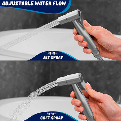 Premium Bidet Sprayer - Handheld Bide Jet Spray for Toilet | Adjustable Water Pressure | Leak-Proof Stainless Steel Toilet Bedit Sprayer | Muslim Shower | Cloth Diaper Washer | Bathroom Bidet