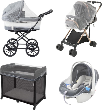 Baby Mosquito Net for Stroller, Perfect Bug Net for Strollers, Bassinets, Cradles, Playards, Pack N Plays and Portable Mini Crib, Baby Insect Netting Cover, Black