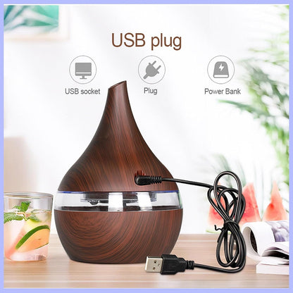 Portable Mini Cool Mist Humidifier, 400ml Ultrasonic Humidifier with 7 Color Night Lights, 2 Mist Modes, 10-20 Hours Runtime, Ultra-Quiet for Bedroom, Nursery, Office, Car, USB Powered (White)