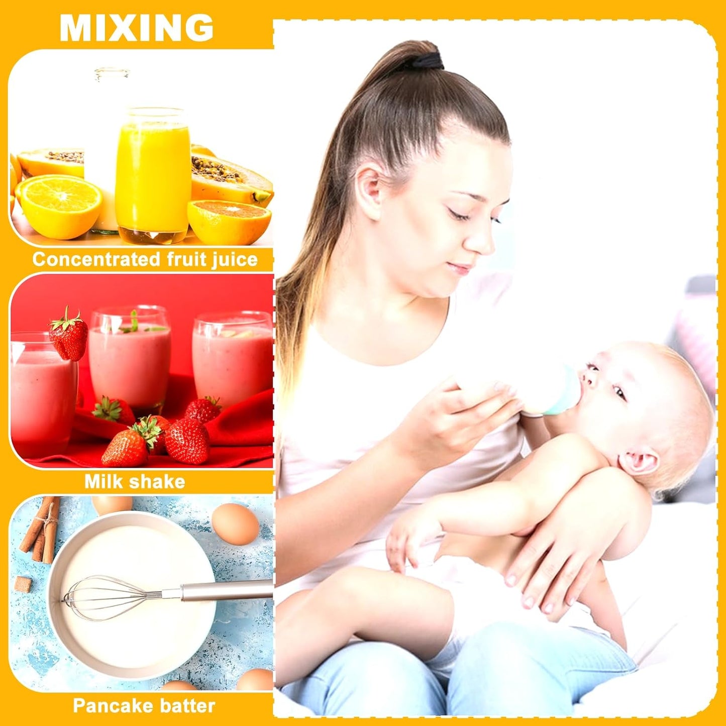 1 Pack Mixing Pitcher for Drink, 2 Quart/ 64oz Plastic Water Pitcher with Lid and Clean Sponge Brush, Angled Plastic Blades and Adjustable Mixer Plunger for Juice, Milk, Beverage Container