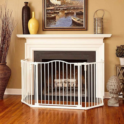 Toddleroo by North States - Deluxe Décor Safety Gate: Hardware Mounted Extra Wide Metal Baby Gate - Adjustable Child Gate - 38.3 to 72 Inches Wide - 30 Inches Tall - Warm White
