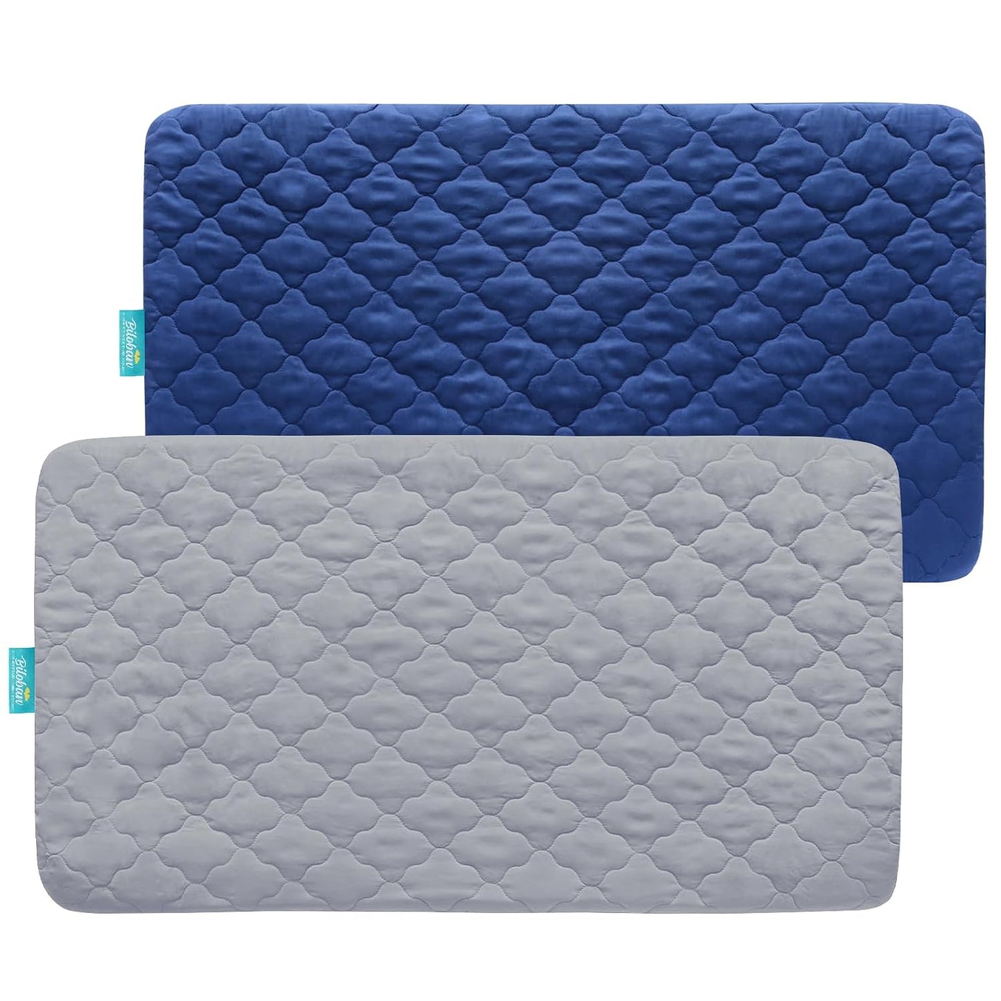 Pack and Play Sheets Mattress Pad Protector Fitted Waterproof Playard Mattress Cover, Compatible with Graco Pack n Play & Dream On Me & Pamo Babe, Playpen/Playard Sheet Quilted, Gray, 39" x 27"