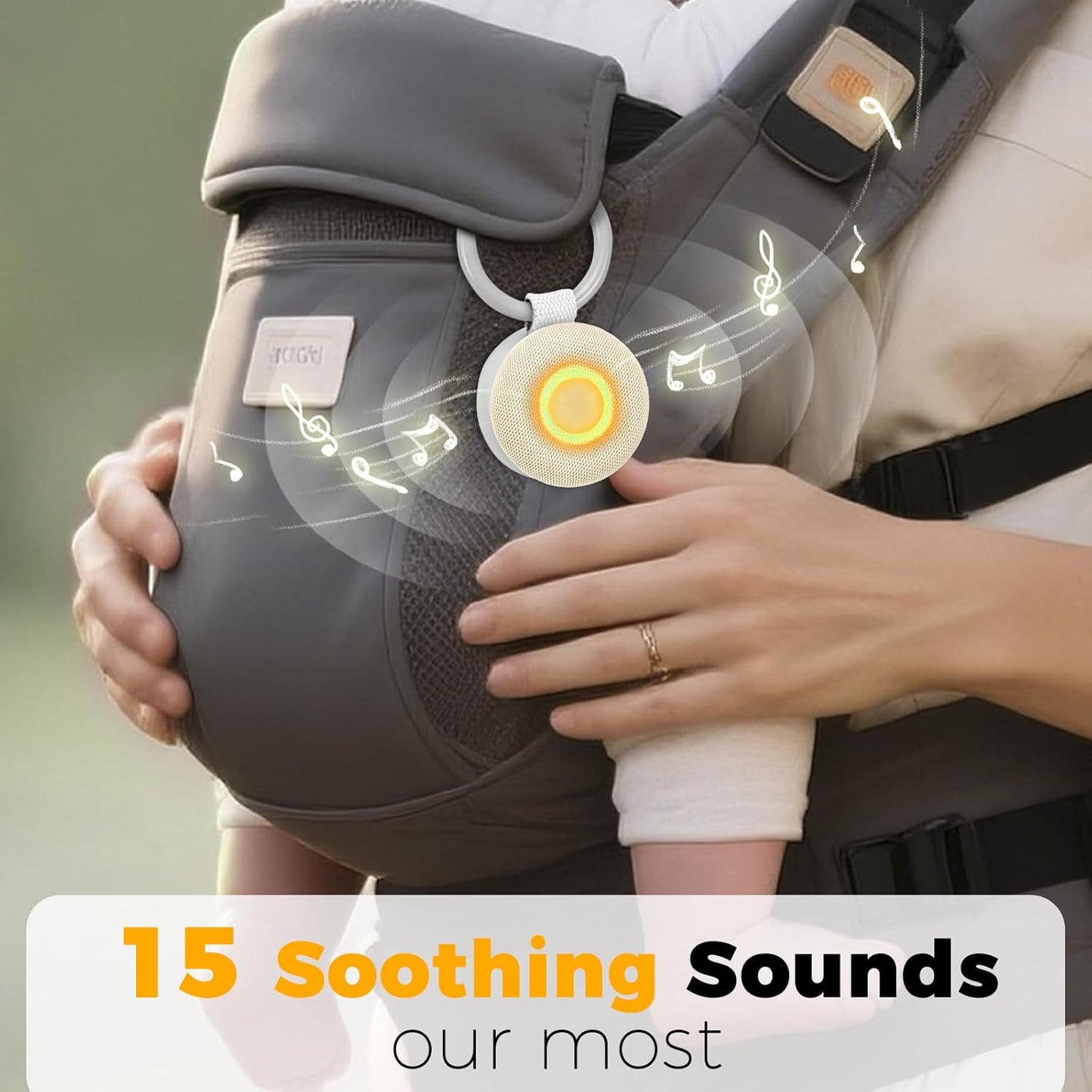 Portable Sound Machine - White Noise Sound Machine for Baby, Travel Donut Sound Machine for Sleep, 15 Soothing Sounds & 7 Colors Night Light, Breathing, Baby Shusher, Registry Gift, Pink