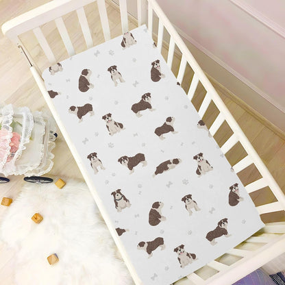 Fitted Crib Sheets Turtle Sea Horse Stretchy Portable Playard Sheets for Baby Toddler, Breathable Soft Mini Crib Mattress 39 x 27 in for Boys and Girls