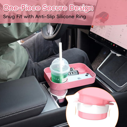Kids Car Seat Tray, Travel Tray with Cup Holder for Toddler Baby, Kids Car Seat Food Snack Organizer for Road Trip, Stroller Snack Organizer Travel Must Haves Toddler Must Haves (Dark Gray, 1PCS)