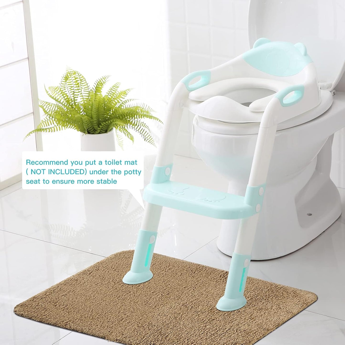 Potty Training Seat, SKYROKU Upgrade Toddler Toilet Seat for Kids Boys Girls, 2 in 1 Potty Training Toilet, Splash Guard Anti-Slip Pad Step Stool,New Sector-Shape Stabilized Base (8899+Grey)