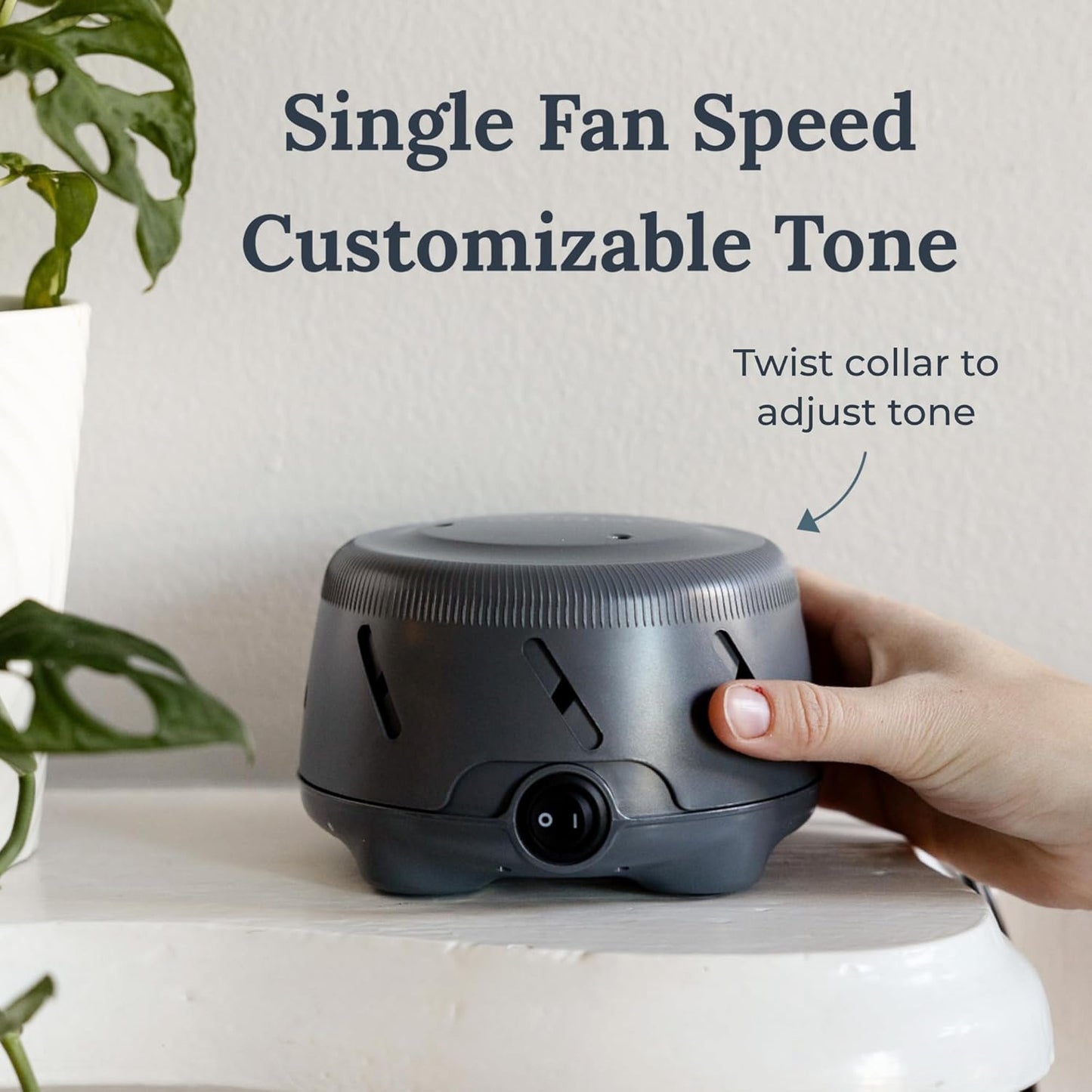 Yogasleep Dohm UNO White Noise Sound Machine (White) With Real Fan Inside for Non-Looping White Noise, For Travel, Office Privacy, Meditation, Sleep Aid For Adults & Baby, Registry Gift