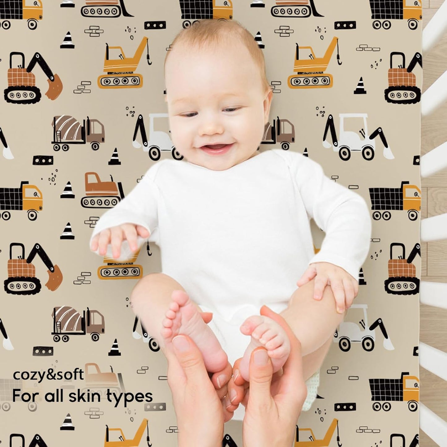 Yoofoss Pack and Play Sheets Fitted, Mini Crib Sheets 2-Pack for Pack N Play Mattress, Stretchy Playard Sheet, Soft and Breathable Green+Giraff