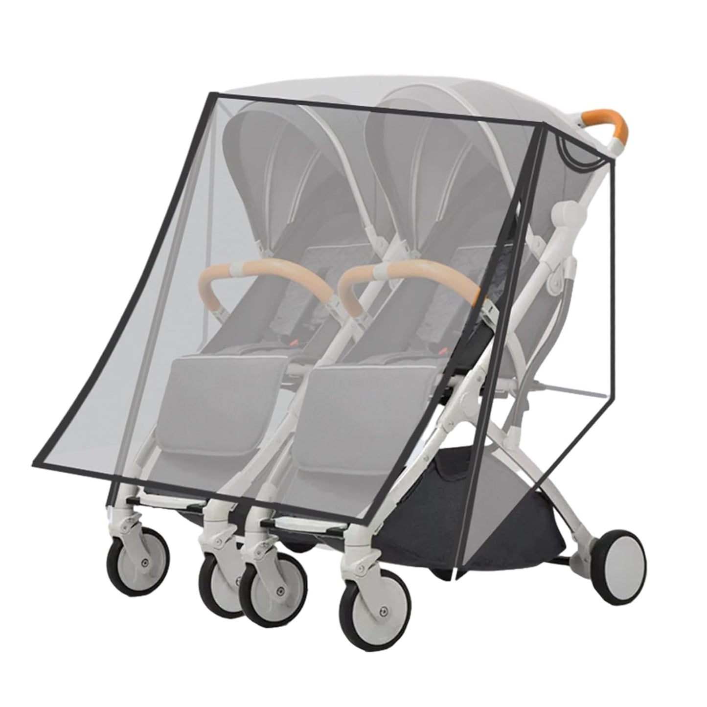 Miracle Baby Stroller Rain Cover, Universal Stroller Cover for Rain, Baby Travel Weather Shields Windproof and Waterproof, Protect from Dust and Snow, Stroller Accessories (Grey)