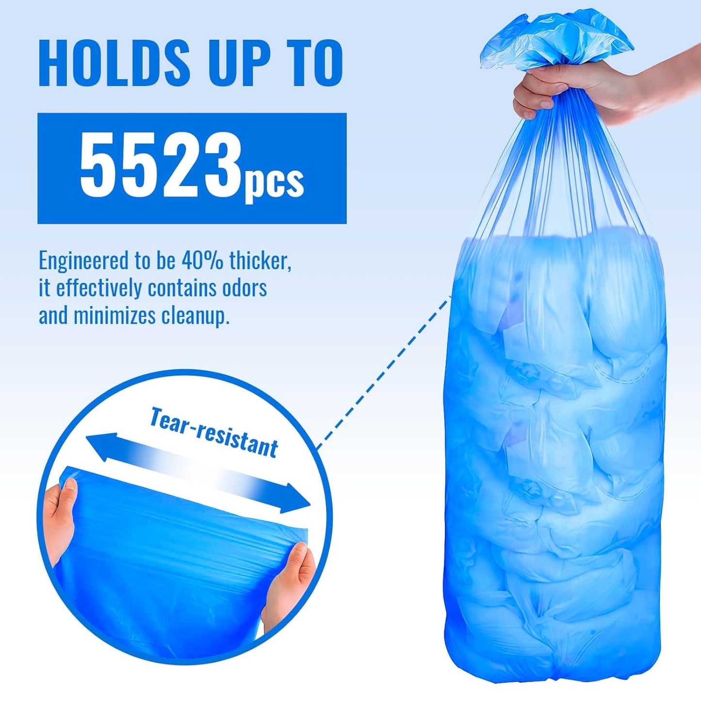 Compatible with Diaper Genie Pails Diaper Pail Refills | 3 Pack Lemon Scent Continuous Long-Roll Liner Refills | Leak-Resistant Odor-Control Disposal Bags for Baby | Easy Cut & Tie Design