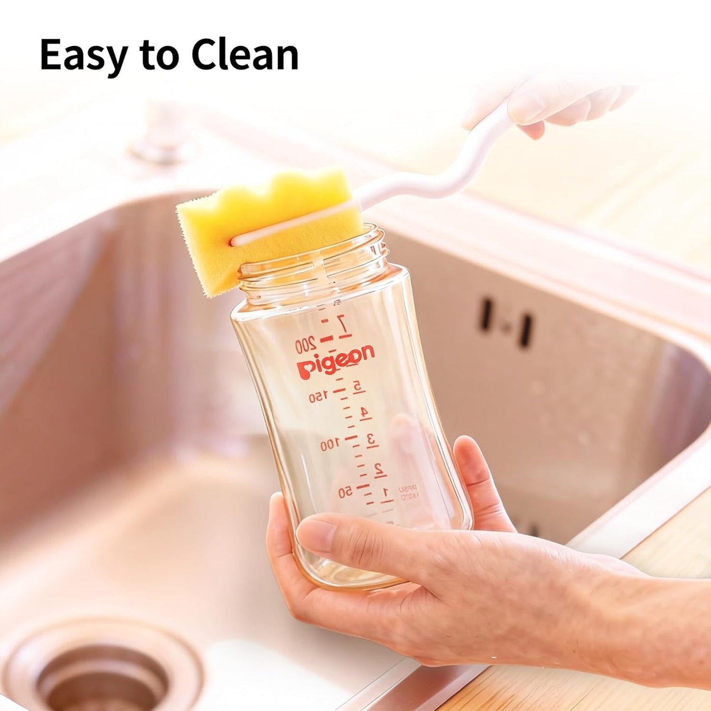 Pigeon PPSU Baby Bottle Replacement Body – 5.4 oz/160 ml, Wide Neck, Heat-Resistant, Drop-Proof, Durable, Easy to Clean, Perfect for Newborns, 1 Pack