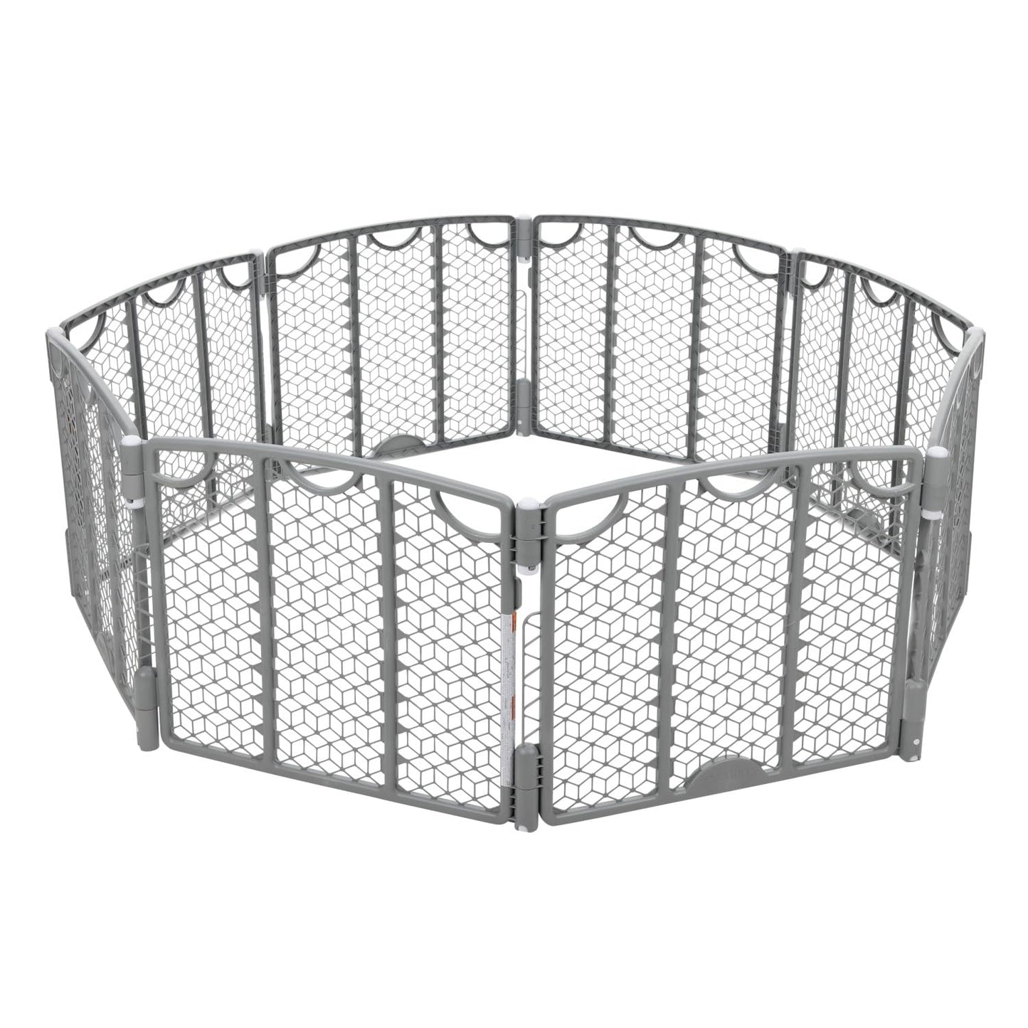 Evenflo Versatile Play Space Adjustable Play Area, 6-Panel (Cool Gray)