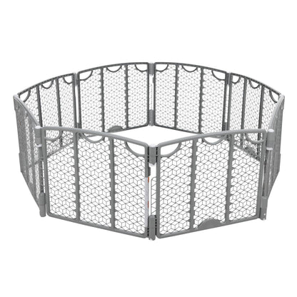 Evenflo Versatile Play Space Adjustable Play Area, 6-Panel (Cool Gray)