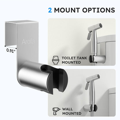 Arofa Handheld Bidet Sprayer for Toilet - 2 Pack Bidets Faucet for Existing Toilets Cloth Diaper Jet Sprayer, Stainless Steel Muslim Shower with Bidet Hose for Feminine Wash