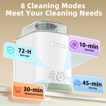 EaseClean Bottle Washer Pro | All-in-One Bottle Washer and Sterilizer and Dryer | Baby Bottle Washer for Bottles, Pump Parts & Baby Essentials | Replaces Hand Washing