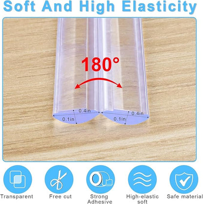 Corner Protector Baby Proofing,Clear Corner Protectors,Furniture Corner Guard & Edge Safety Bumpers, 16.4(5M) Soft Edge Protector with Upgraded Pre-Taped Strong Adhesive for Furniture&Sharp Corners