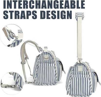 ALLCAMP Diaper Backpack, Waterproof Large Capacity Baby Bag, Multi-Function Nappy Bag with Stroller Hooks, Convertible Tote