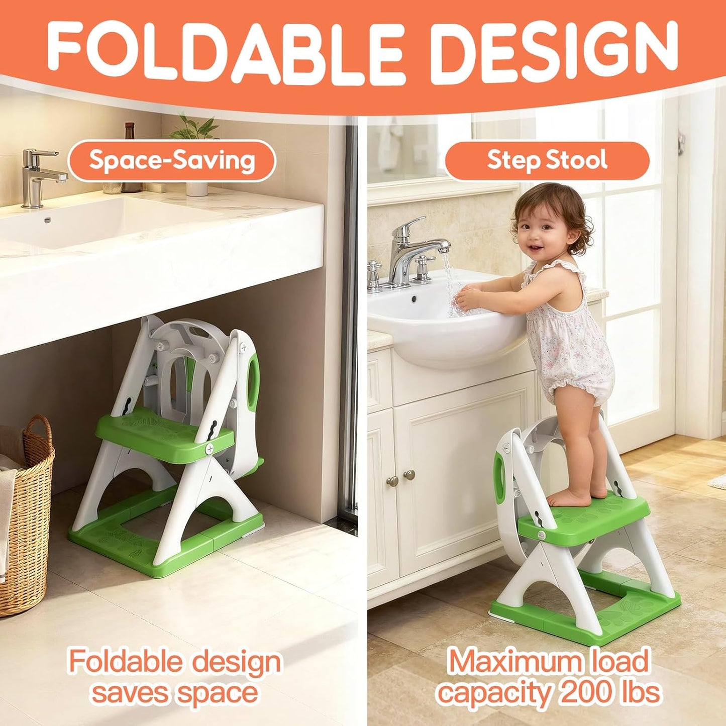 Potty Training Seat, SKYROKU Upgrade Toddler Toilet Seat for Kids Boys Girls, 2 in 1 Potty Training Toilet, Splash Guard Anti-Slip Pad Step Stool,New Sector-Shape Stabilized Base (8899+Grey)