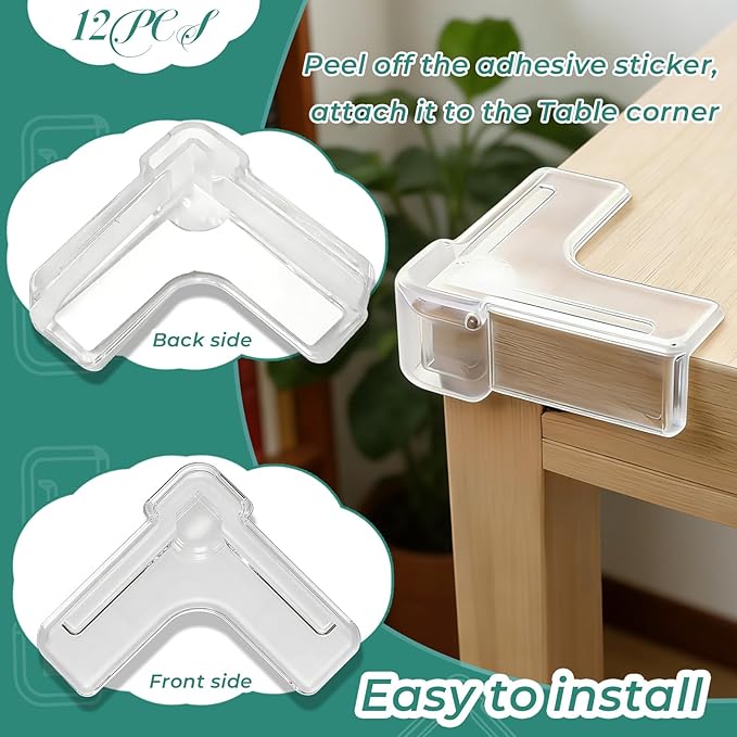 Corner Protectors for Baby(L Shape) 12 Pack Corner Protector for Furniture & Table Edges Furniture & Sharp Corners