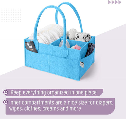 Mr. Pen- Baby Diaper Caddy Organizer, Gray, Medium, Nursery Storage Bin and Car Organizer for Diapers and Baby Wipes