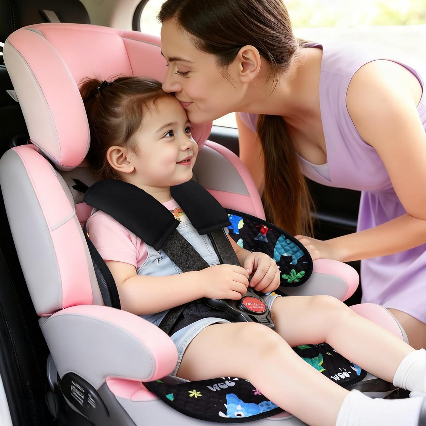 Piddle Pad Car Seat Liner, Waterproof Soft Car Seat Protector for Potty Training, Travel-Friendly Baby Toddler Carseat Cover, Machine Washable Liner for Spills, Potty Accidents (Blue, 2PC)