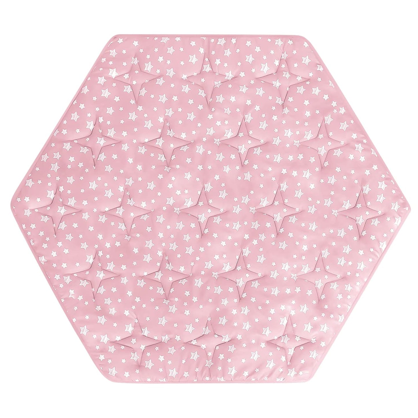 Octagon Playpen Mat Grey, Non Slip 8 Panel Playpen Mattress Mat Fits Regalo Extra Large Play Yard and hiccapop XL 69" Baby Playpen, Grey Star Octagon Playard Pad