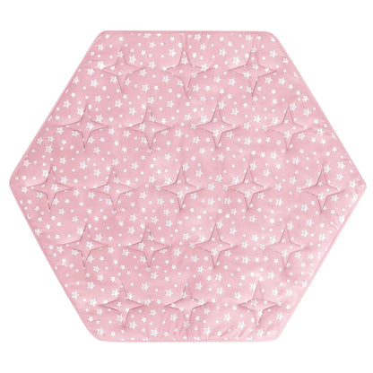 Octagon Playpen Mat Grey, Non Slip 8 Panel Playpen Mattress Mat Fits Regalo Extra Large Play Yard and hiccapop XL 69" Baby Playpen, Grey Star Octagon Playard Pad