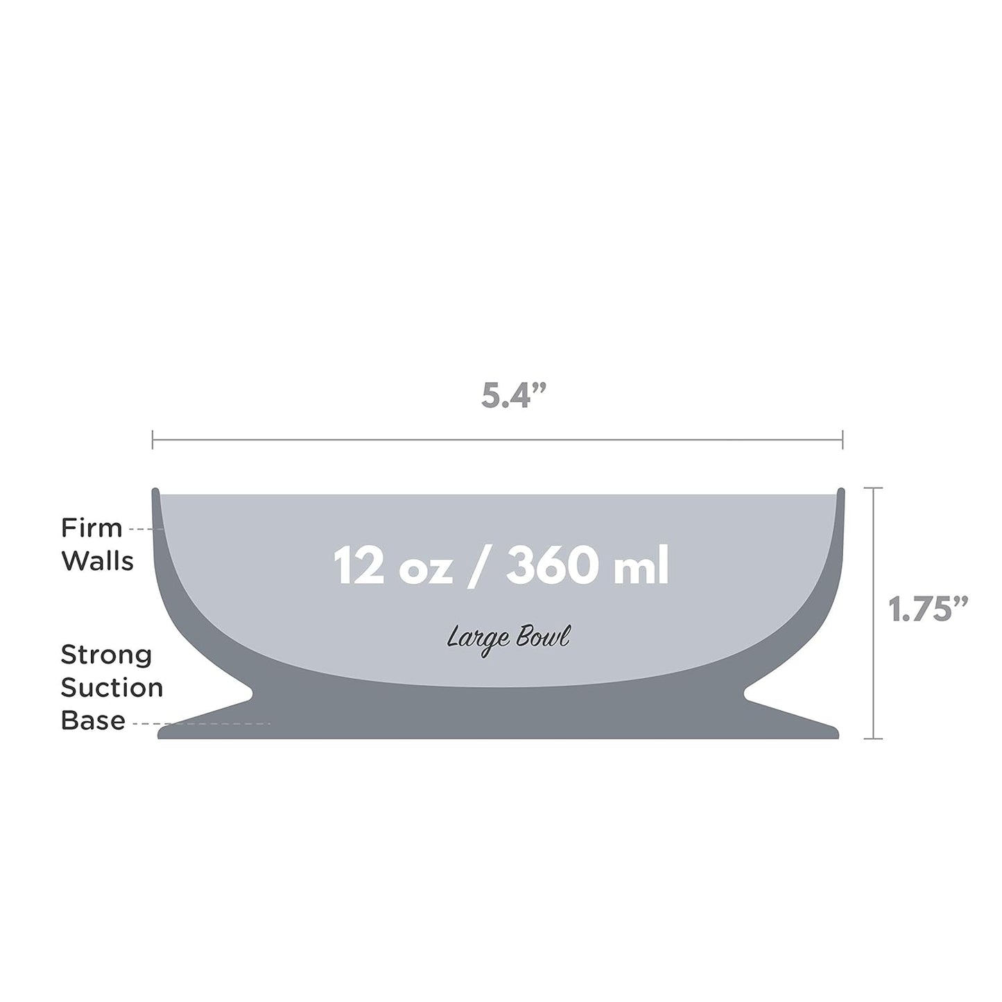 ChooMee Baby Suction Bowl | Powerful Suction Grip with Firm Bowl | Platinum Silicone, BPA Free | Large, 1 CT, Aqua
