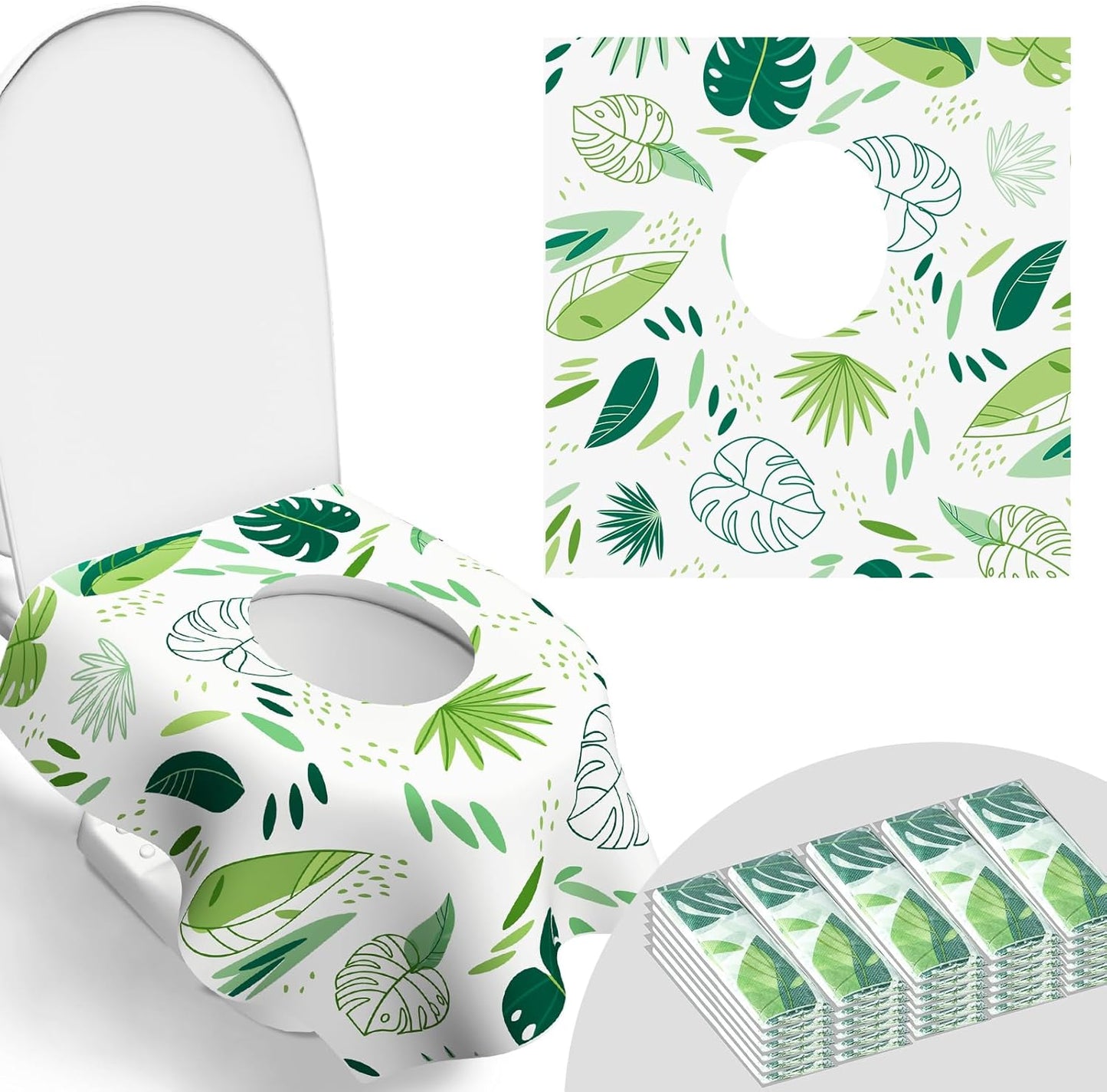 30 Pack Toilet Seat Covers Disposable, Large Waterproof Potty Covers for Toddlers, Kids, and Adults, Individually Wrapped for Travel, Toddler Potty Training for Public Restroom, Airplane, Trip
