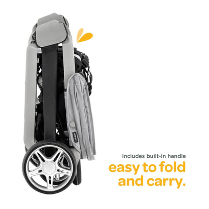 Larktale Chit Chat | Lightweight Compact Stroller for Babies & Toddlers 6 Months & Up | Best Travel Stroller | One-Handed Steering & Easy Fold, Longreef Navy