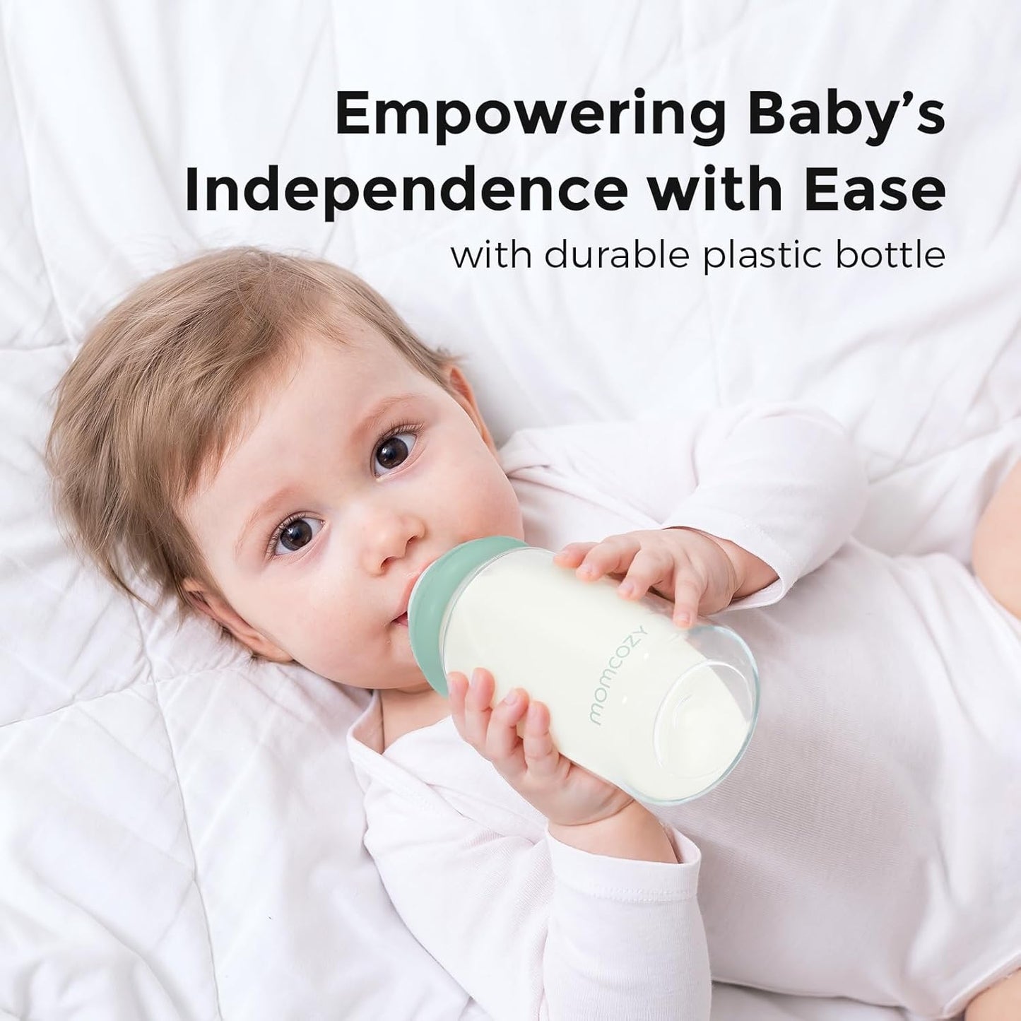Momcozy Soft Baby Nipple Premium Natural Flow Silicone for Wide-Neck Bottles, BPA-Free, Perfectly Compatible with Momcozy Breast Milk Cooler, Small (Pack of 2)