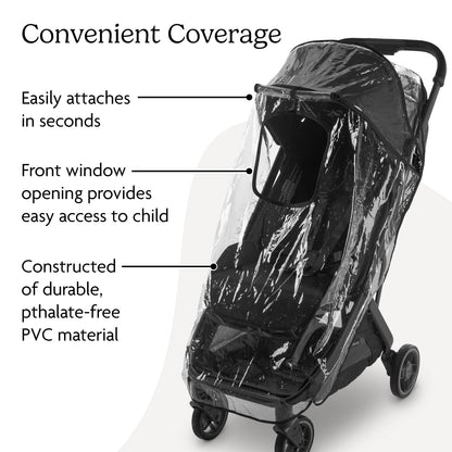 UPPAbaby Minu V3 Rain Shield - Waterproof and Windproof Coverage - Ventilated Design - Quick Attachment - Easy Access to Child