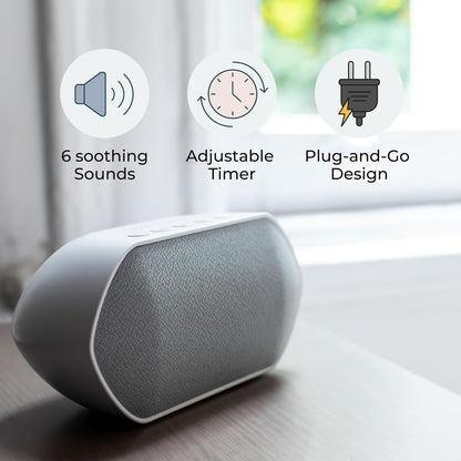 Yogasleep Travelcube Portable White Noise Machine with Timer & 6 Soothing Natural Sounds, Noise Canceling for Office Privacy & Meditation, Sleep Therapy for Adults & Baby, Must Have Registry Gift