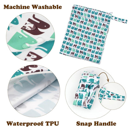 Mama Koala Waterproof Diaper Pods for Baby Items, Cloth Diapers, Swimsuits, Travel, Gym Clothes, Beach, Pump Parts, Toiletries, 2 Pack(DP-Sunset)