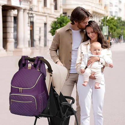 LOVEVOOK Diaper Bag Backpack Large Capacity Baby Bag with Portable Changing Pad, Multifunction Baby Travel Backpack