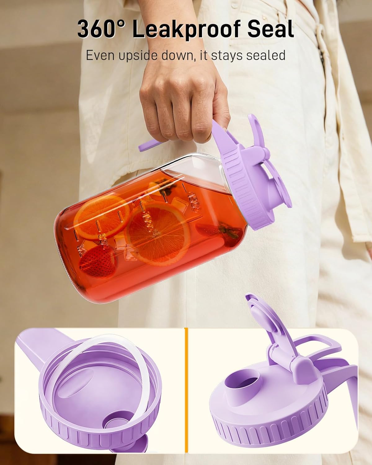 OneDream Breast Milk Pitcher 32oz Glass Pitcher with Lid, Formula Pitcher Leakproof Drip-Free Spout, Wide Mouth Mason Jar Pitcher for Easy Pouring, Dishwasher Safe Breastmilk Storage Pitcher