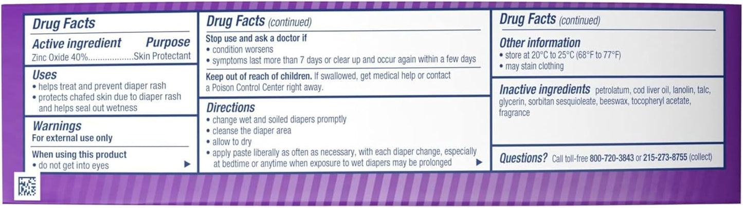 DESITIN Maximum Strength Diaper Rash Paste, 3 Pack (4 Ounce)