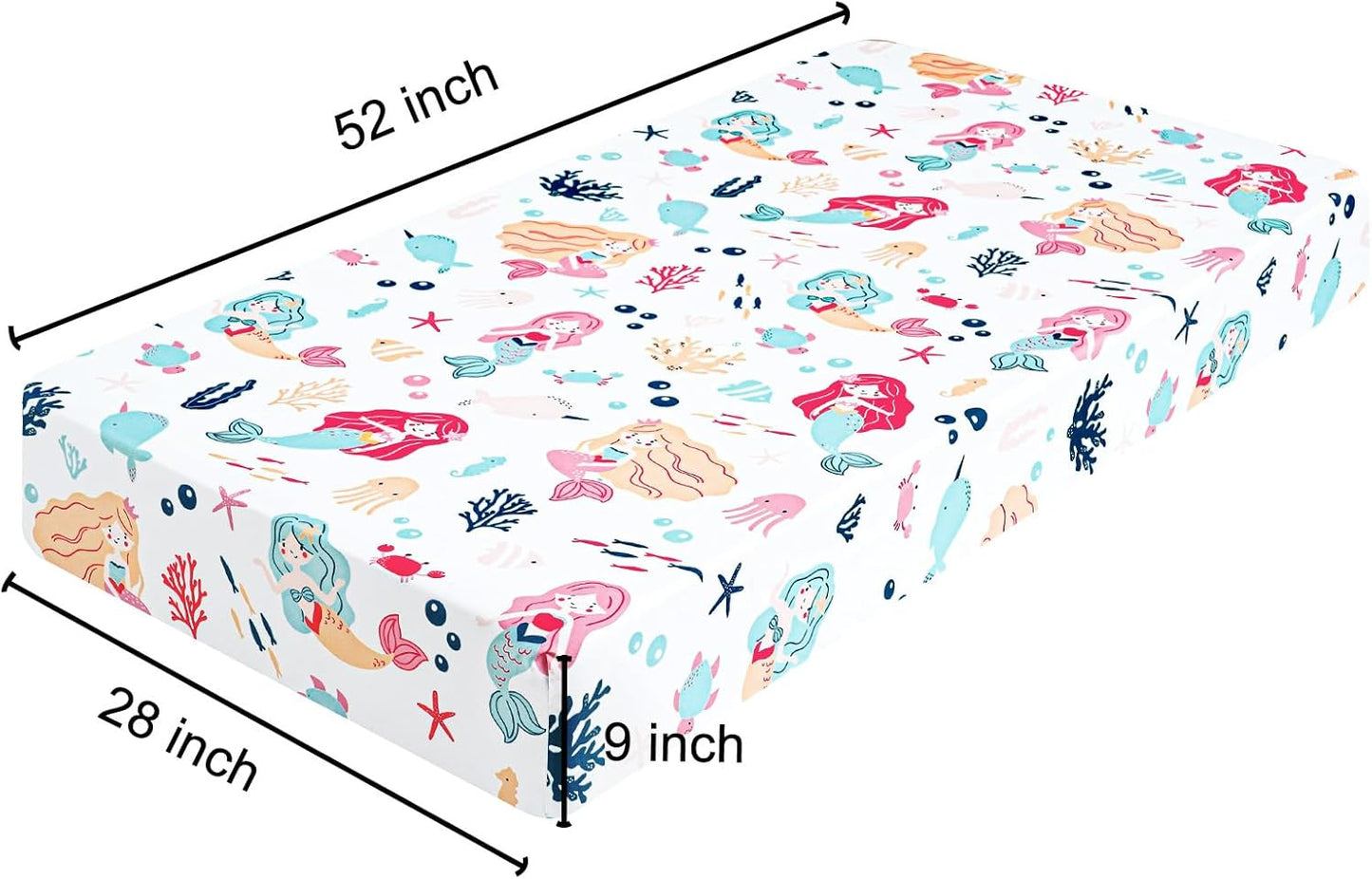 PHF 3 Pack Soft Mini Crib Sheets, Floral & Animal Pack N Play Sheets for Baby Boys Girls, No Slip Universal Fit for Pack N Play, Playard, Portable and Mini Crib Mattresses,Floral & Animal