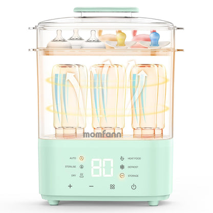 Bottle Sterilizer and Dryer, All-in-One Electric Steam Sterilizer Bottle Sanitizer for Baby Bottles, Pump Parts Accessories Newborn Essential (Blue)