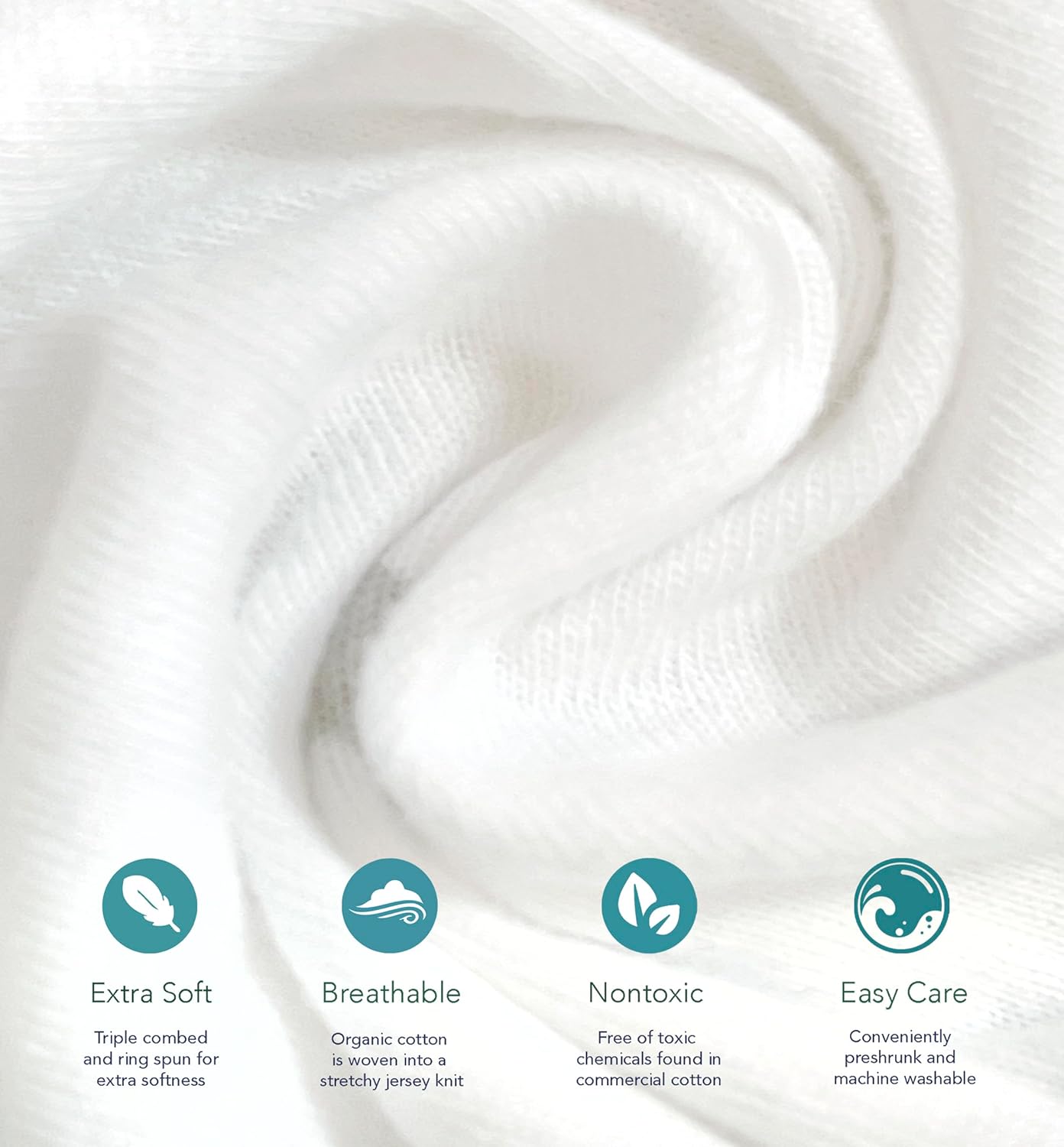 100% Organic Cotton Fitted Sheets for Graco Pack n Play, Babyletto, Pamo Babe, Hiccapop, Dream on Me, Evenflo, Baby Trend, Hygge Hush Portable/Mini Crib/Playards, Beka Bedside Bassinet 2 Pk