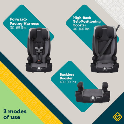 Safety 1st Boost-and-Go Essential 3-in-1 Booster Car Seat, Highback & Backless Modes, Lightweight, Easy Install, Labrador II